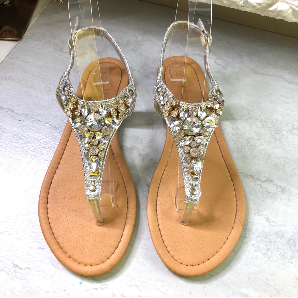 3/$20 Epic Step embellished thong flat sandals